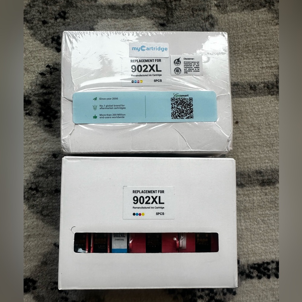 NWT 2 boxes of Replacement  ink. 902XL New black and colored